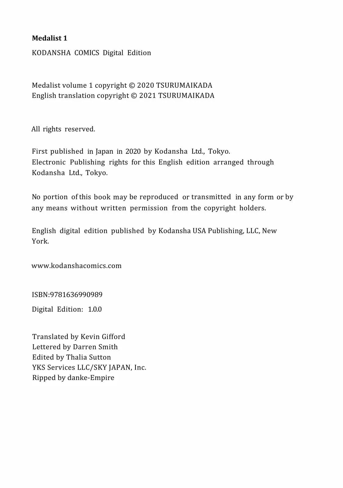Read Medalist Manga Online