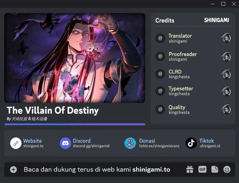 Read The Villain Of Destiny ID Manga Online